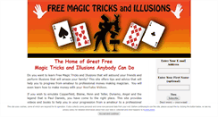 Desktop Screenshot of freemagictricksandillusions.com